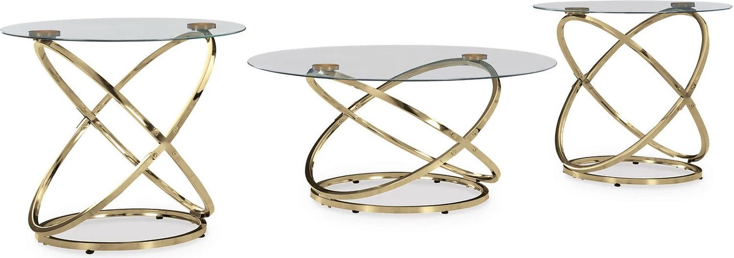Crimonti Table Set of 3 In Champagne T27313
