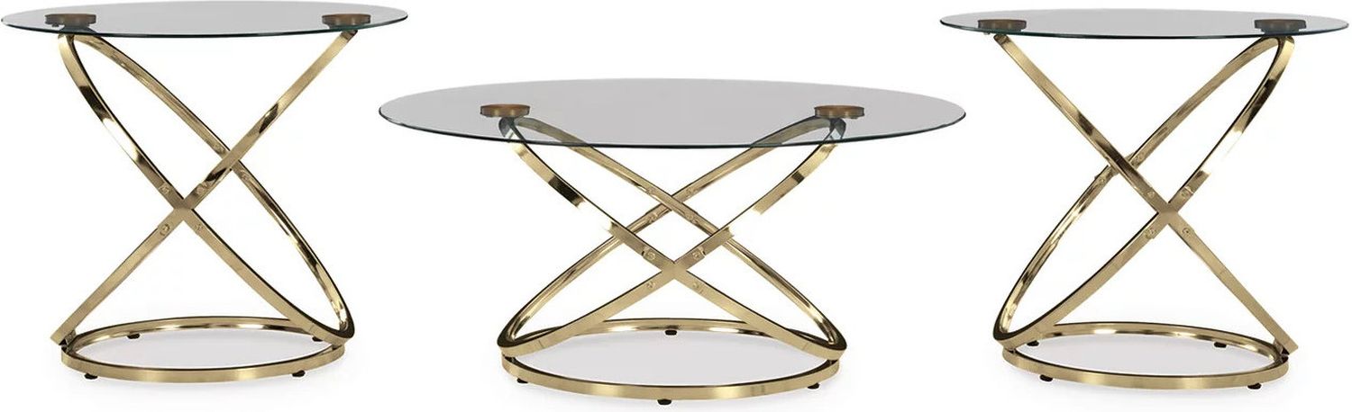 Crimonti Table Set of 3 In Champagne T27313