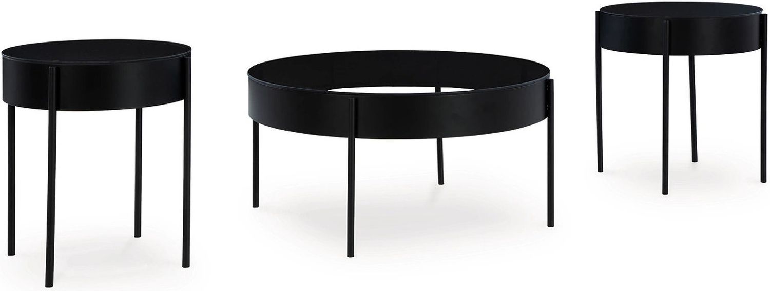 Ardoline Table Set of 3 In Black T28013
