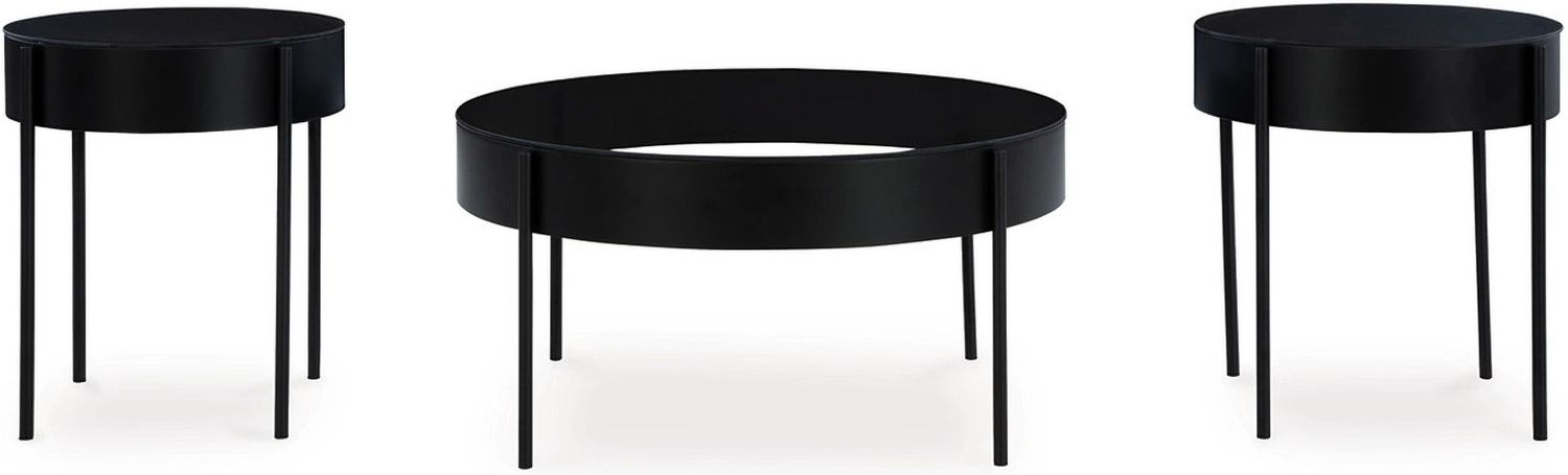 Ardoline Table Set of 3 In Black T28013