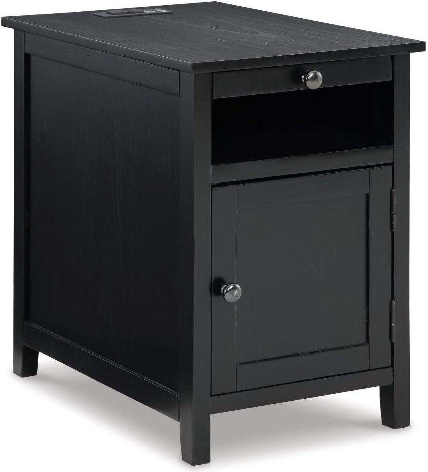 Treytown Black Chairside Table T300617