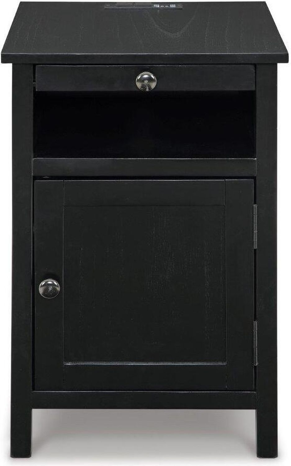 Treytown Black Chairside Table T300617