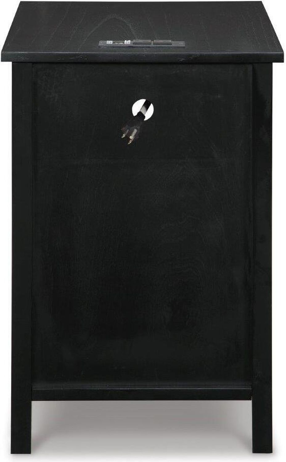 Treytown Black Chairside Table T300617