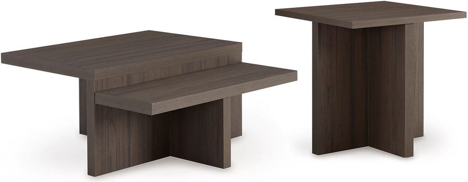 Zendex Table Set of 2 In Brown T30412
