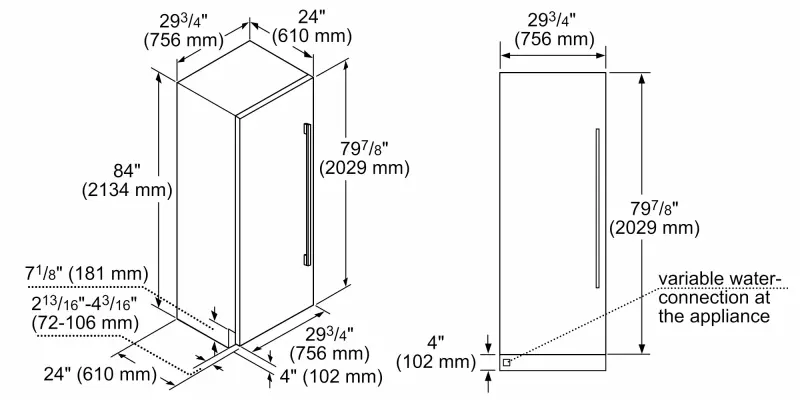 Built-in Freezer Column 30" T30IF905SP