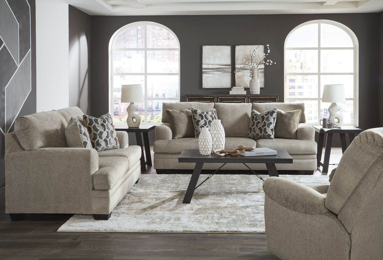 Noorbrook Black/Pewter 3 Piece Occasional Table Set T35113