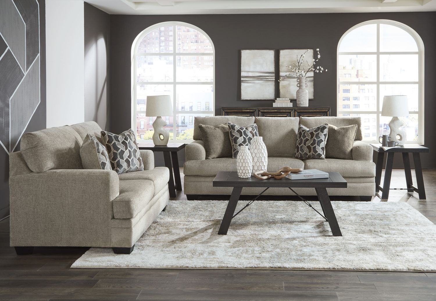 Noorbrook Black/Pewter 3 Piece Occasional Table Set T35113