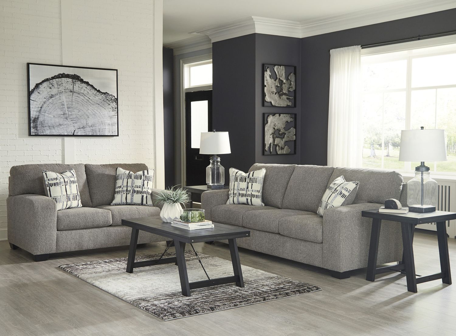 Noorbrook Black/Pewter 3 Piece Occasional Table Set T35113