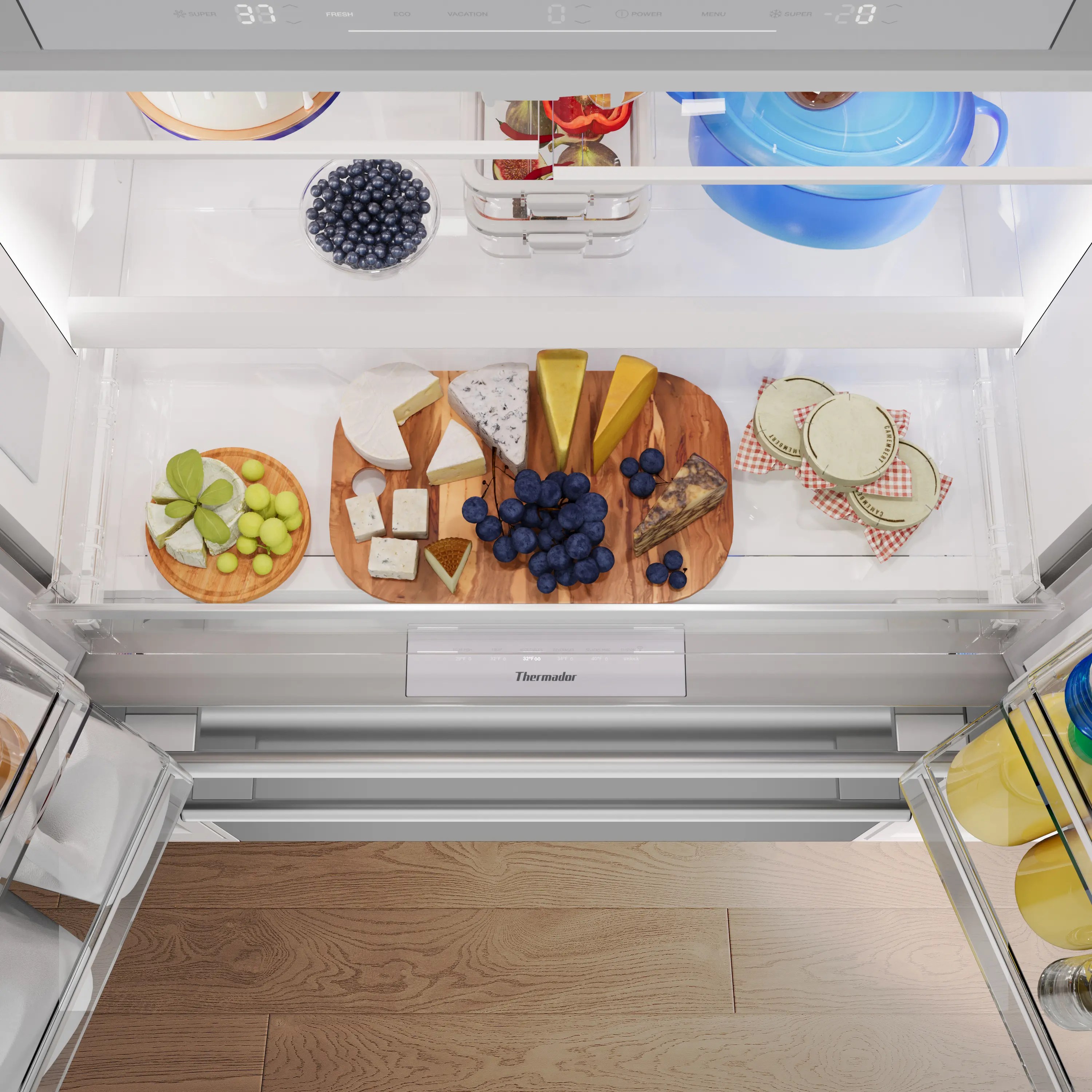 Freedom® Freestanding French Door Bottom Mount Refrigerator 36'' Masterpiece® T36FL810NS