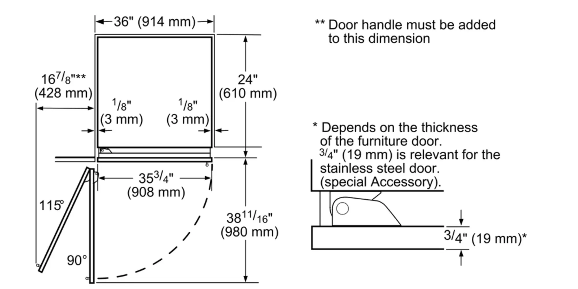 Freedom® Built-in Freezer Column 36'' Panel Ready T36IF905SP