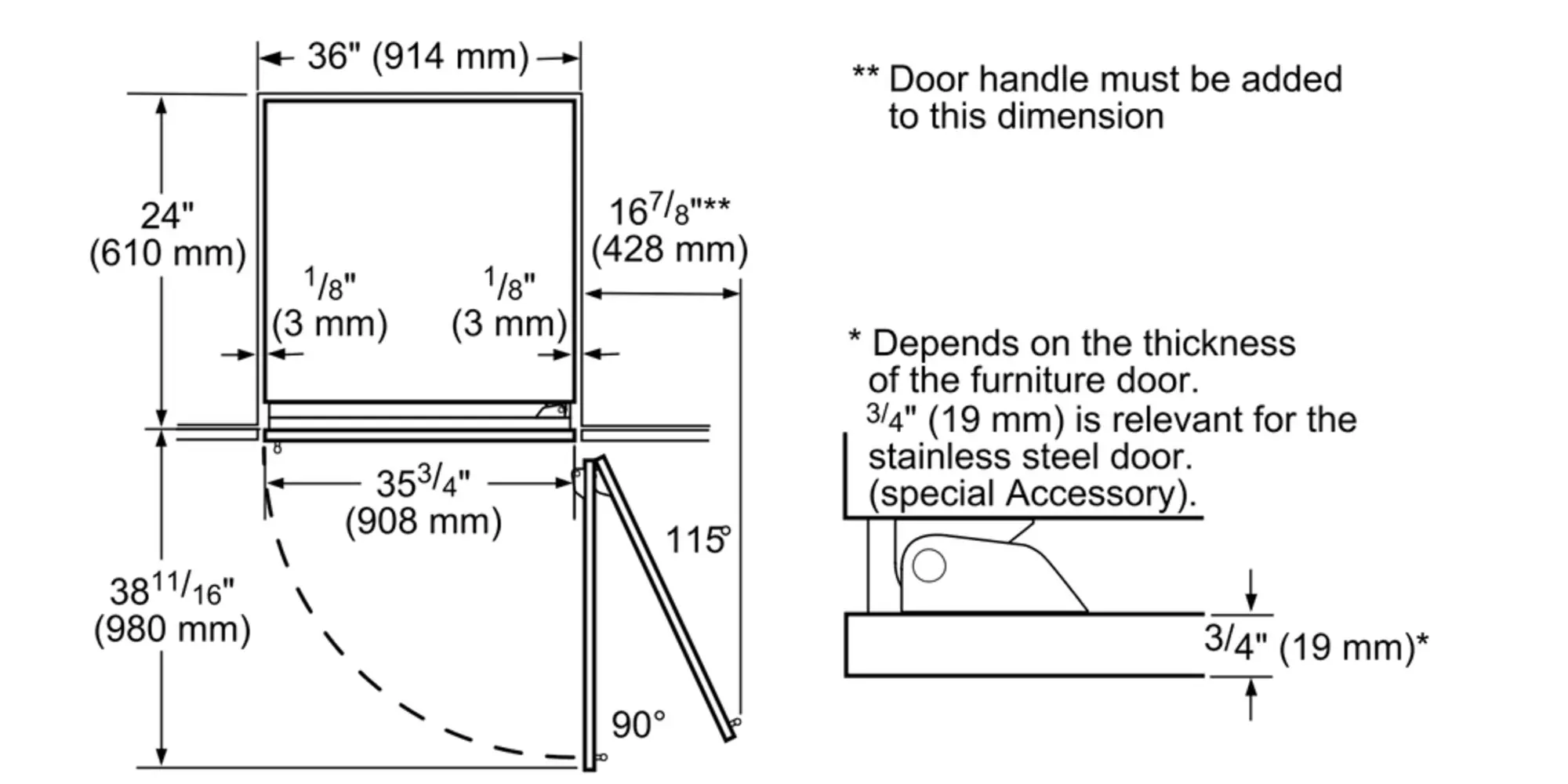 FreedomĀ® Built-in Refrigerator Column 36'' Panel Ready T36IR905SP
