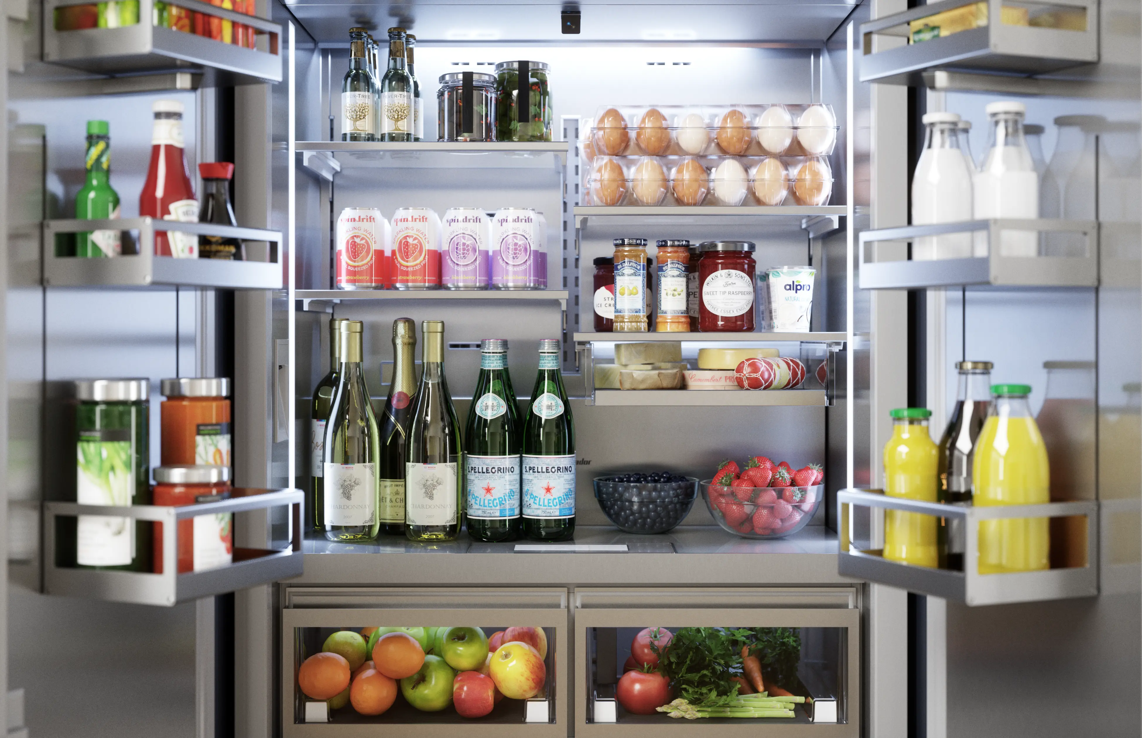FreedomĀ® Built-in French Door Bottom Freezer 36'' Panel Ready T36IT100NP