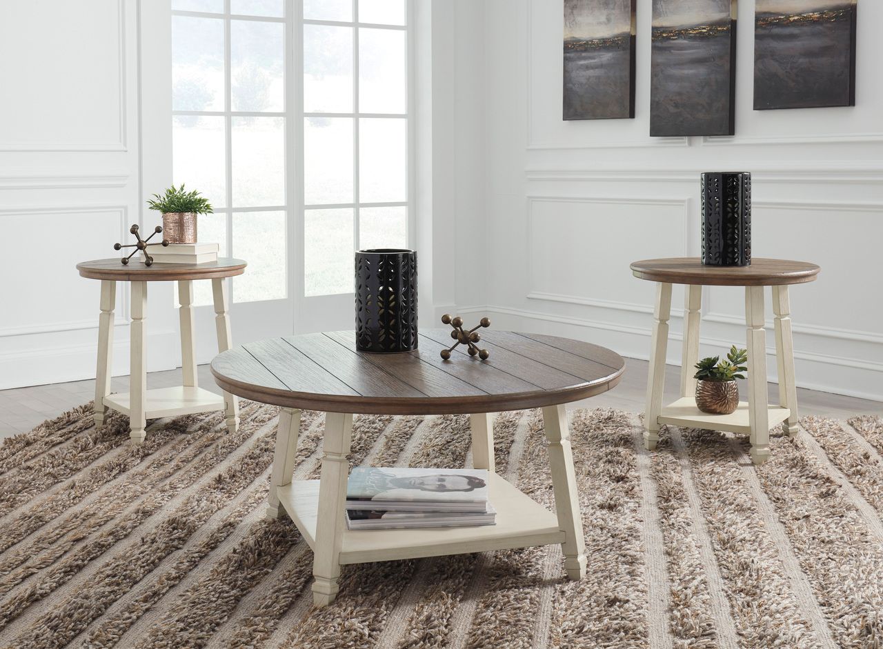 Bolanbrook Two-tone 3 Piece Occasional Table Set T37713