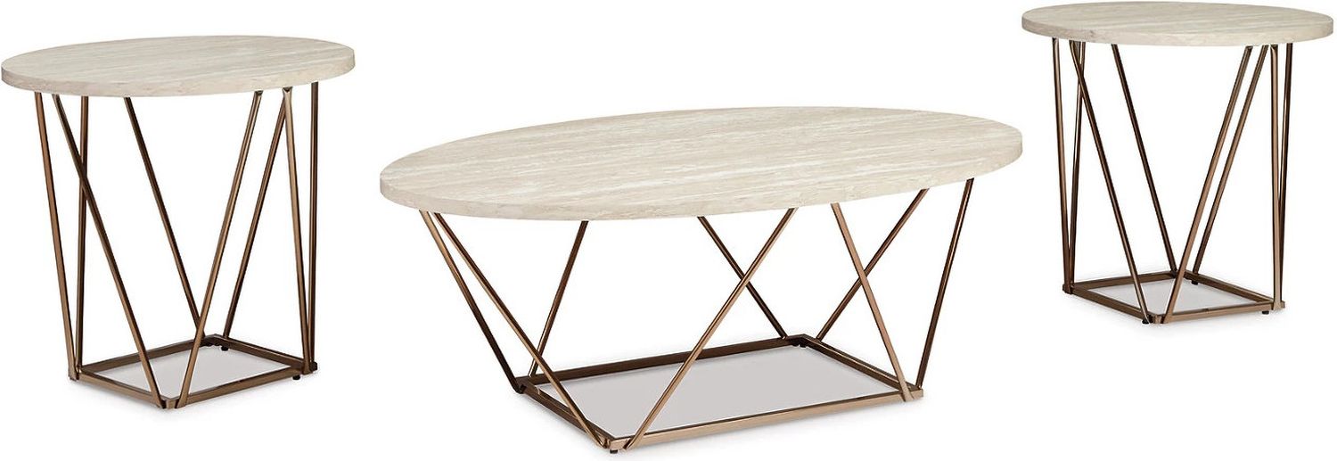 Tarica Two Tone Table Set of 3 T38513