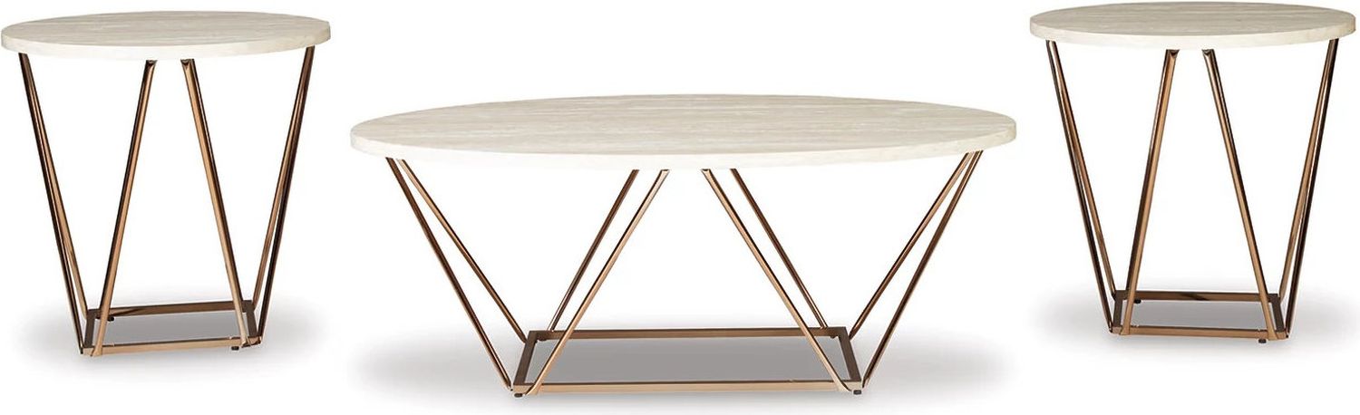 Tarica Two Tone Table Set of 3 T38513