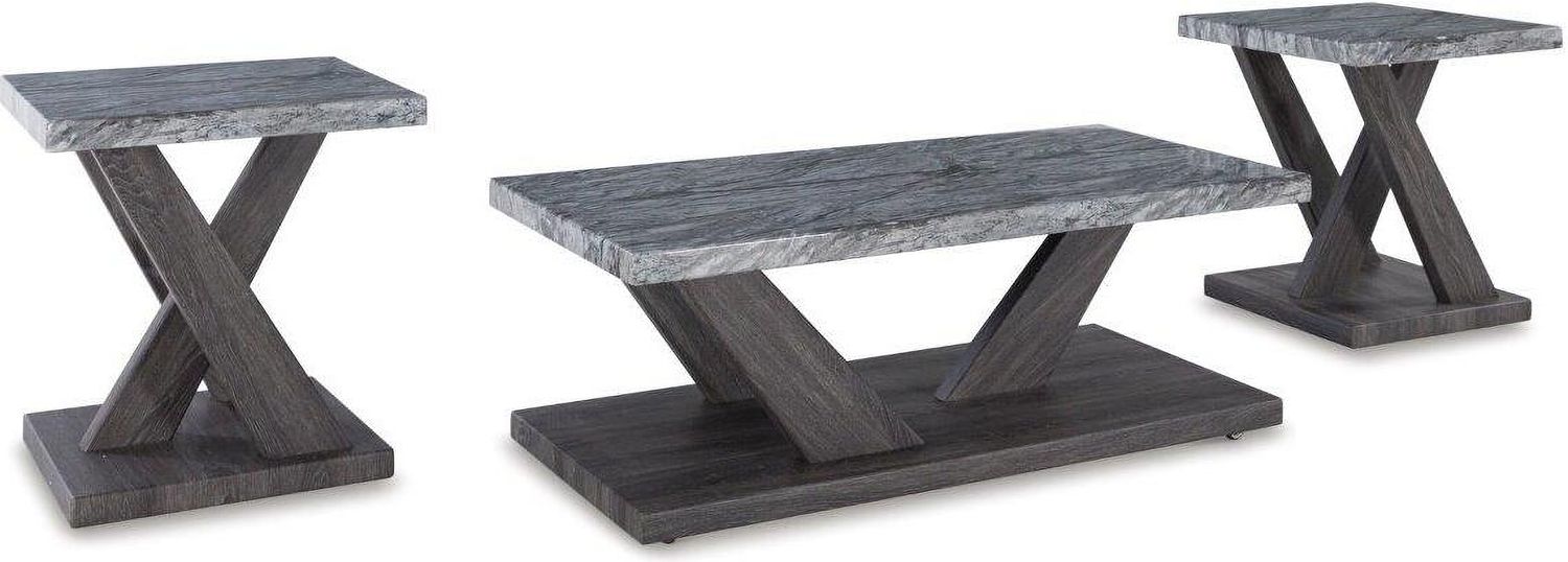 Bensonale Brown And Gray Occasional Table Set T40013