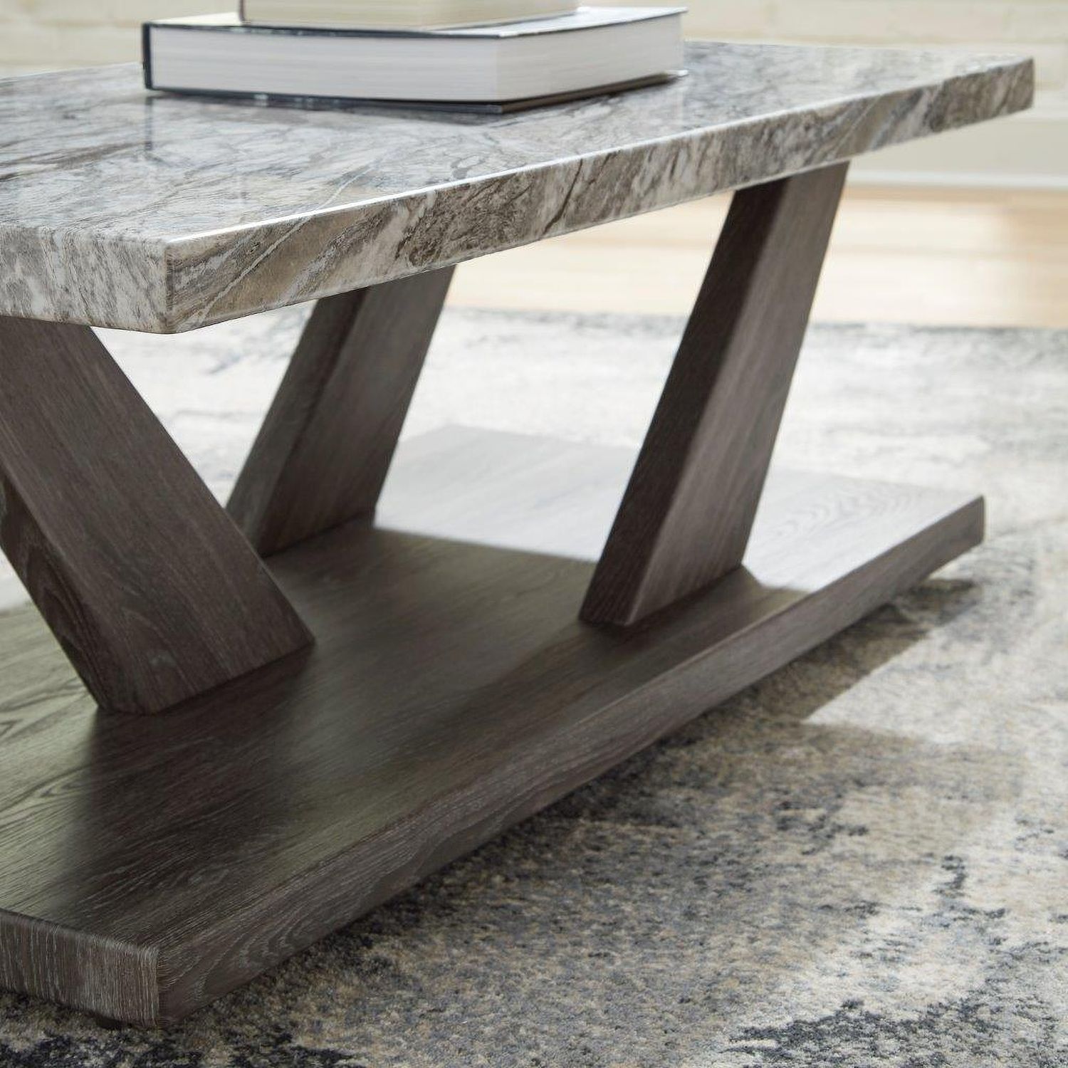 Bensonale Brown And Gray Occasional Table Set T40013