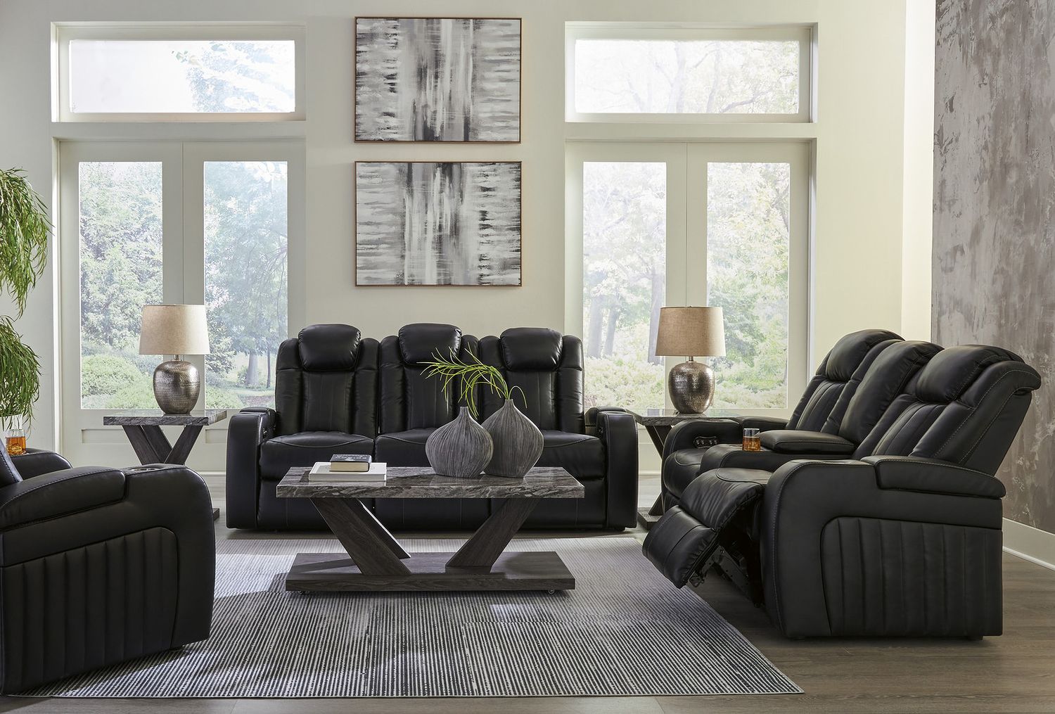 Bensonale Brown And Gray Occasional Table Set T40013