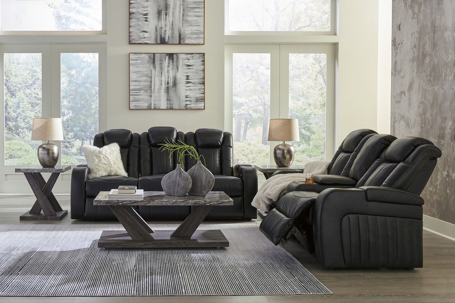 Bensonale Brown And Gray Occasional Table Set T40013