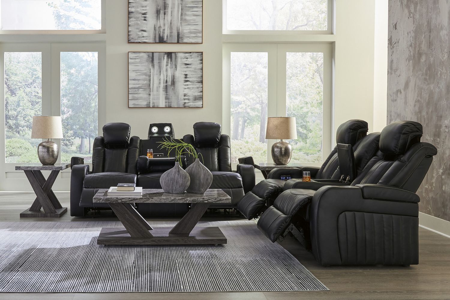 Bensonale Brown And Gray Occasional Table Set T40013