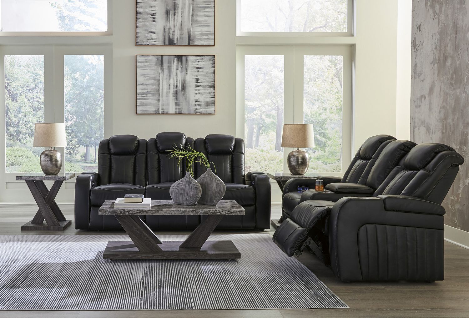 Bensonale Brown And Gray Occasional Table Set T40013