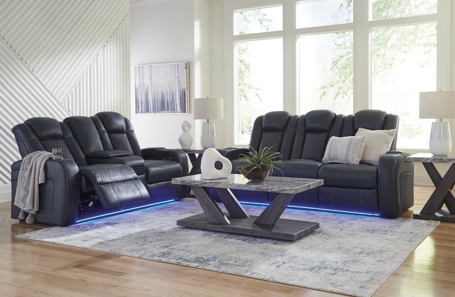 Bensonale Brown And Gray Occasional Table Set T40013
