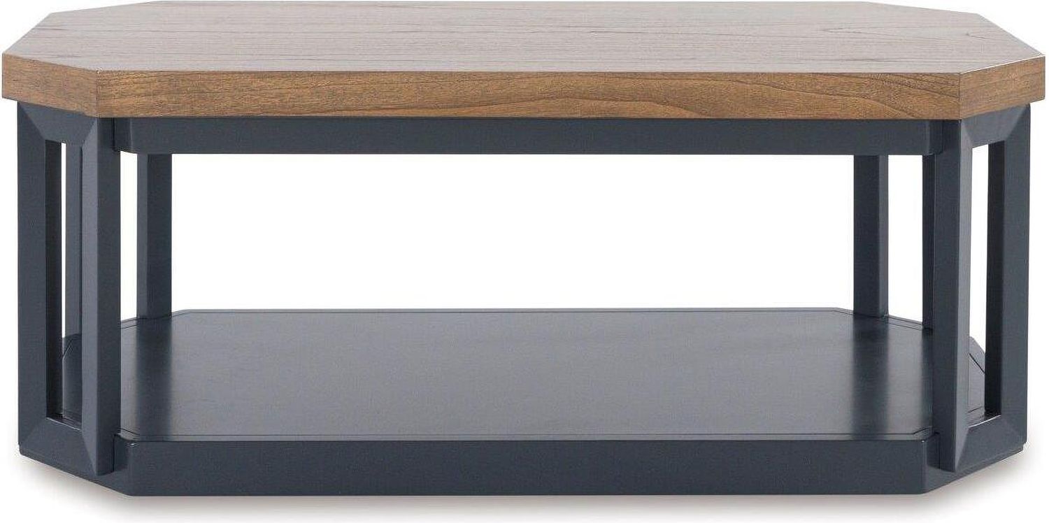 Landocken Brown And Blue Occasional Table Set T40213