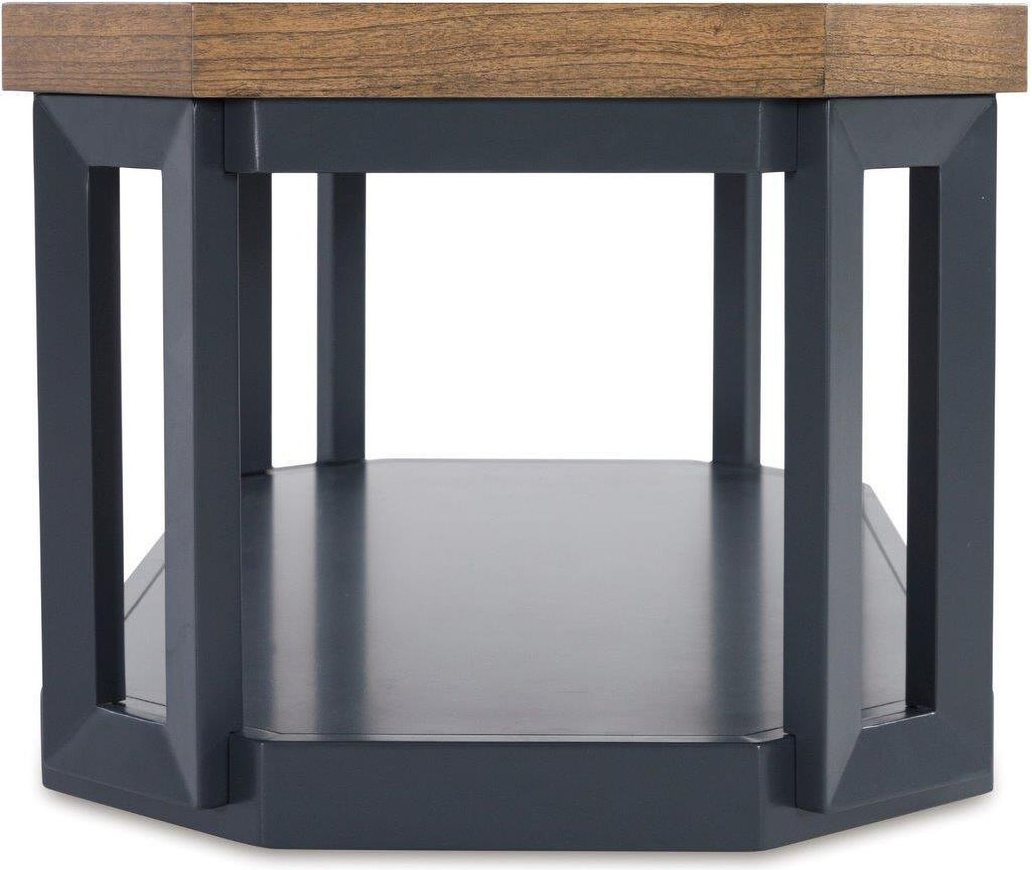 Landocken Brown And Blue Occasional Table Set T40213