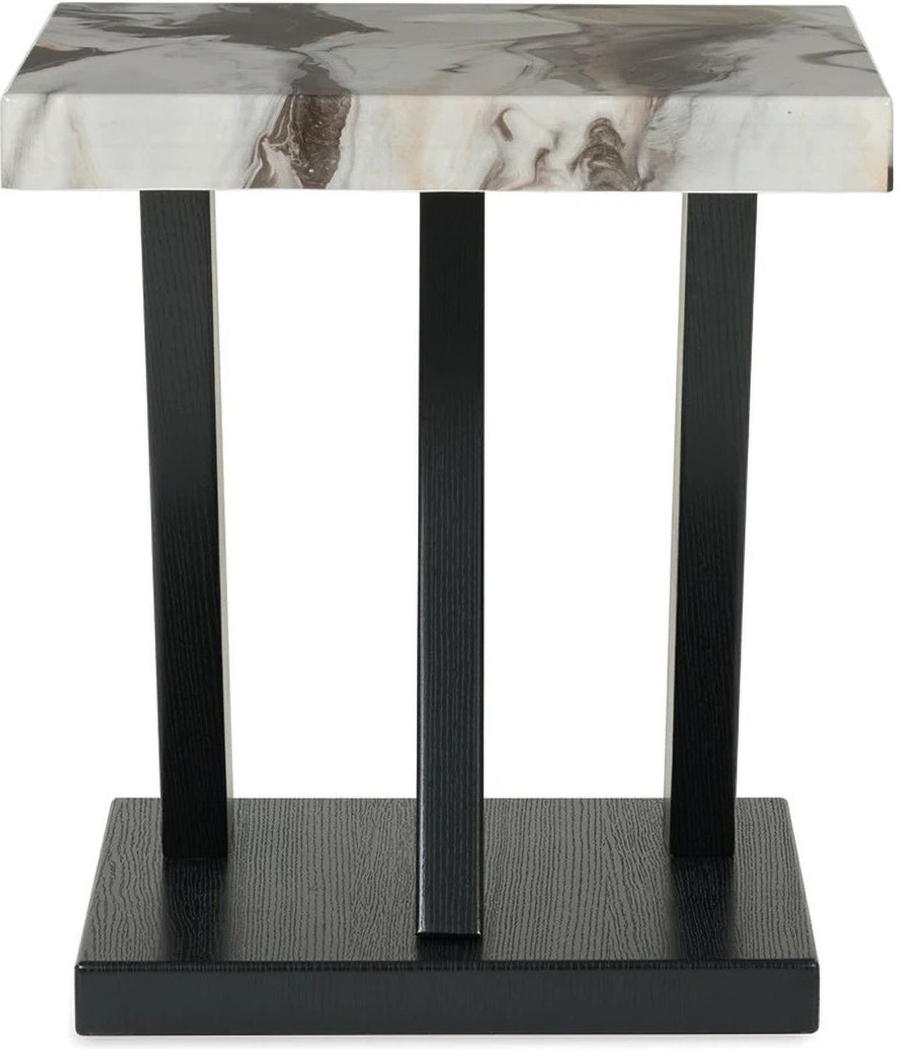 Cendill Table Set of 3 In Dark Brown/White/Black T40313