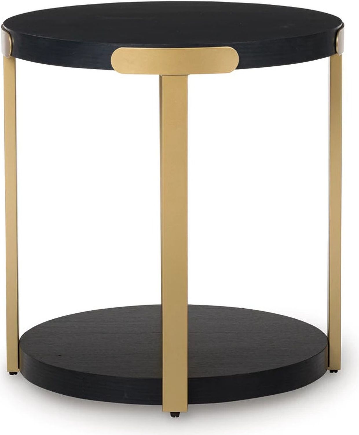 Shylore Table Set of 3 In Brass and Black T41013