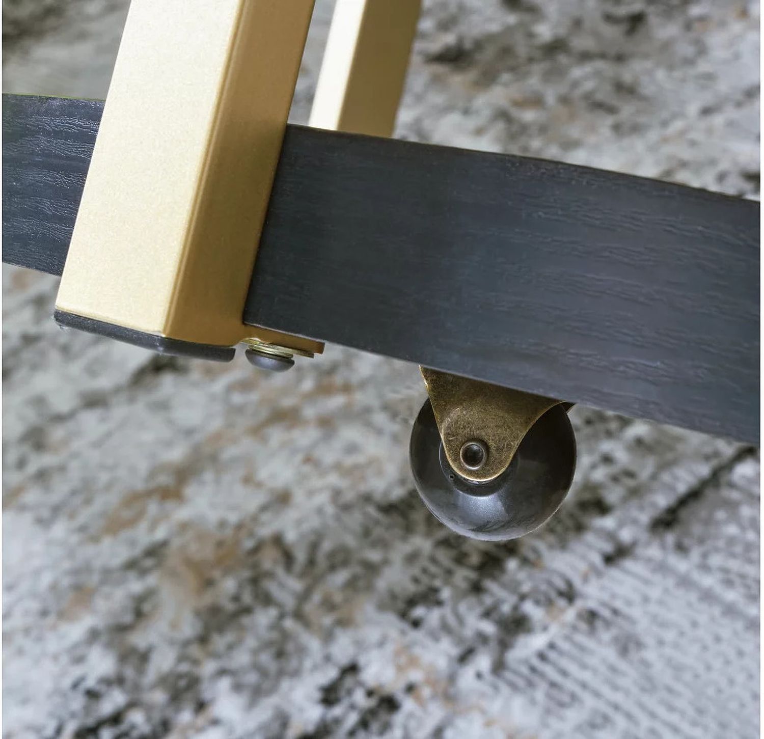 Shylore Table Set of 3 In Brass and Black T41013
