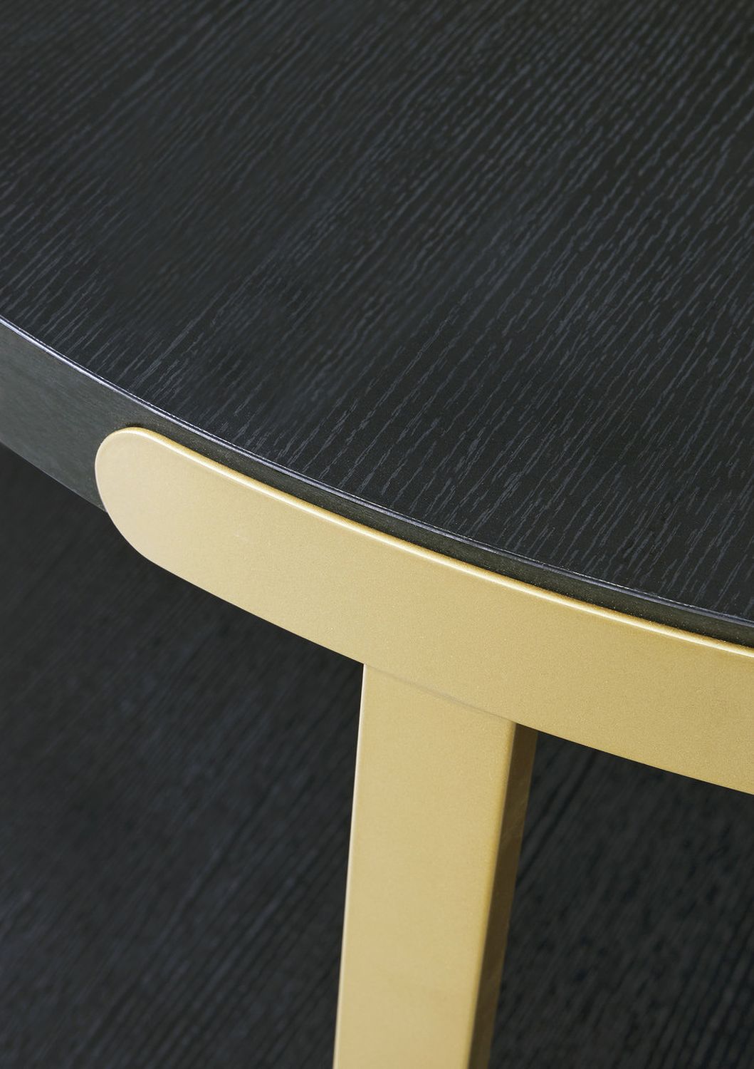 Shylore Table Set of 3 In Brass and Black T41013