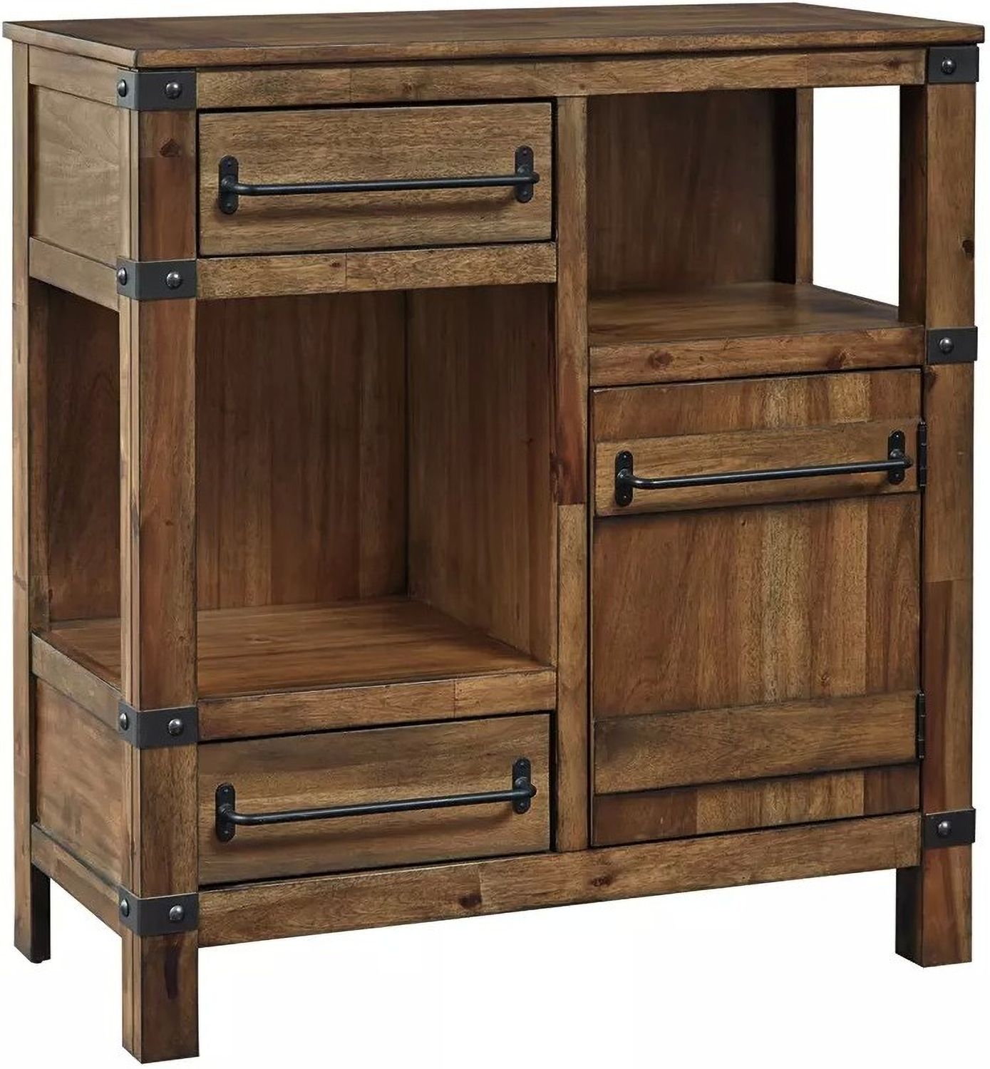 Roybeck Light Brown And Bronze Accent Cabinet T41140