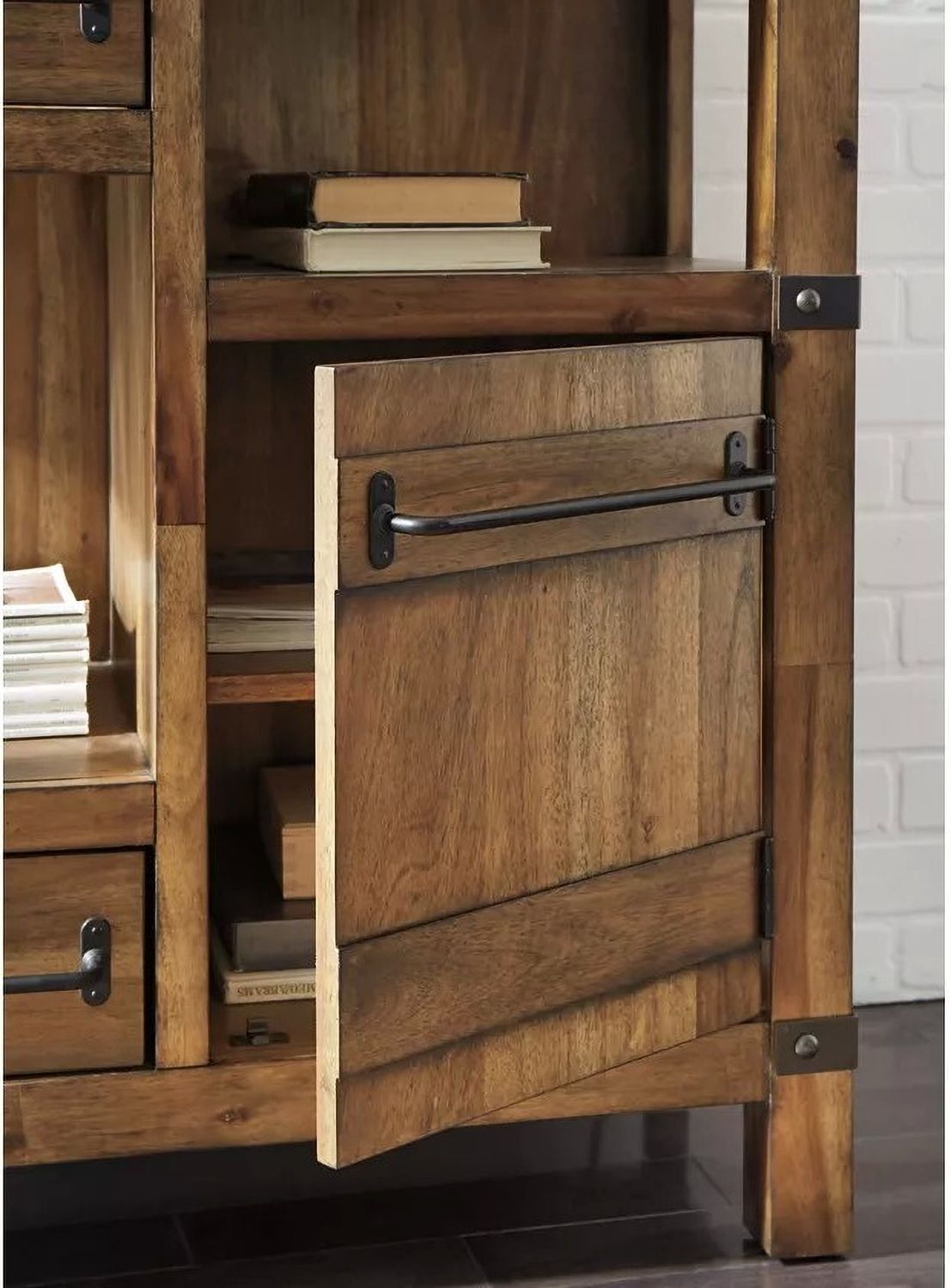 Roybeck Light Brown And Bronze Accent Cabinet T41140
