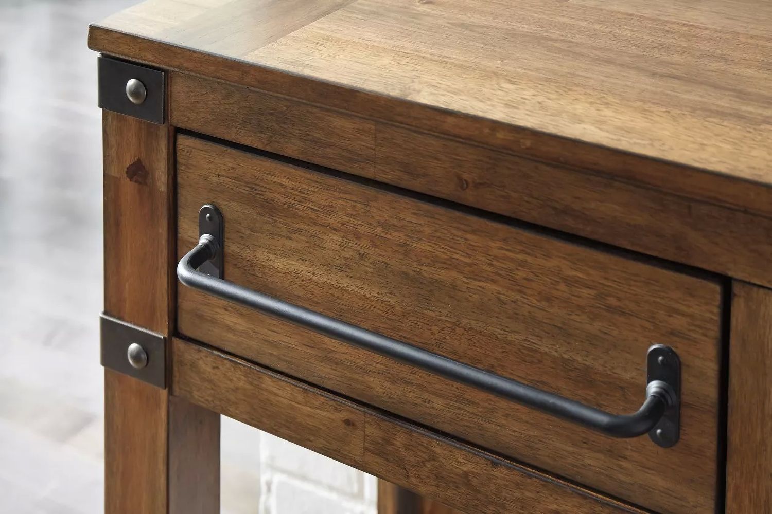 Roybeck Light Brown And Bronze Accent Cabinet T41140