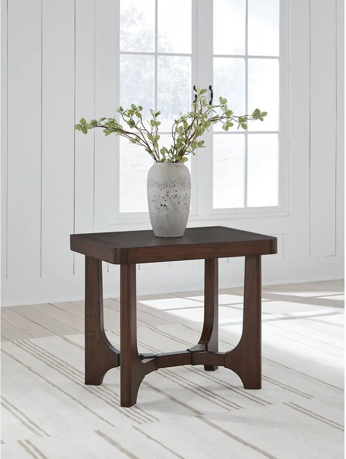 Korestone End Table In Dark Brown T4383