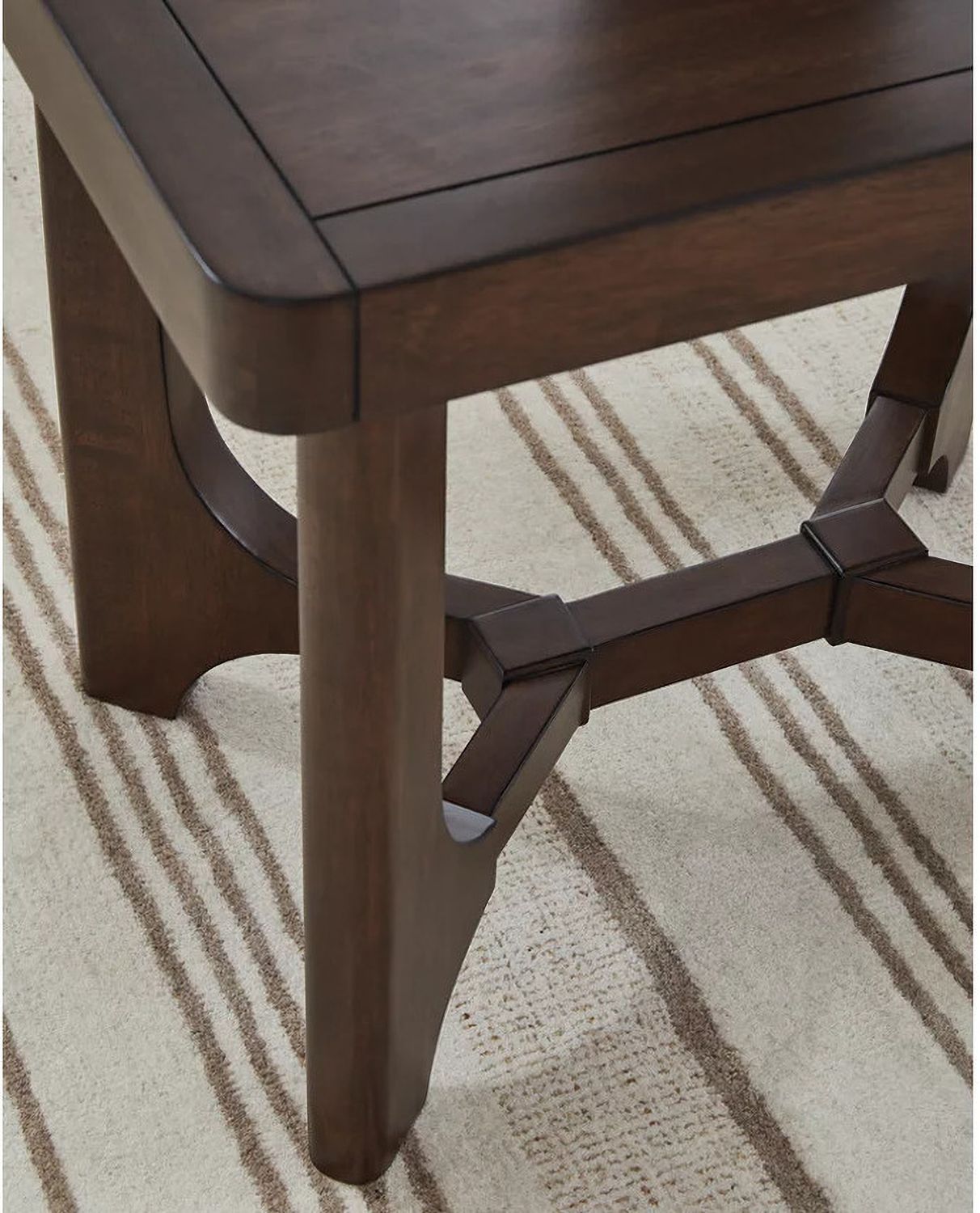 Korestone End Table In Dark Brown T4383