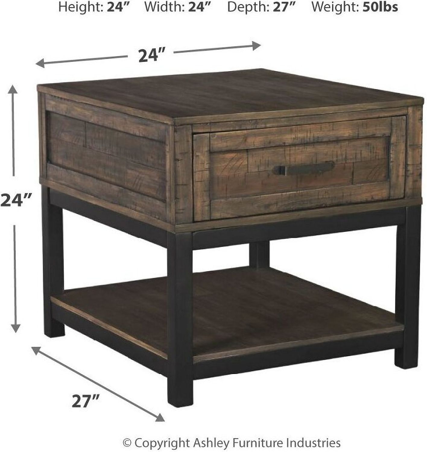 Johurst Grayish Brown End Table T4443