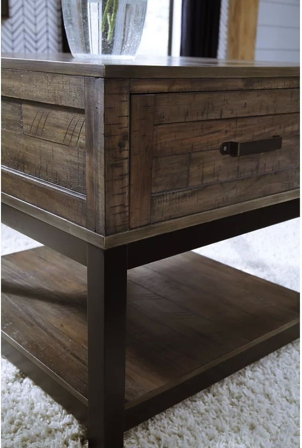 Johurst Grayish Brown End Table T4443