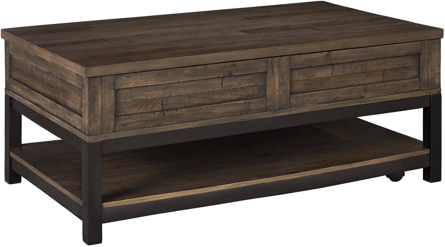 Johurst Grayish Brown Coffee Table Lift Top T4449