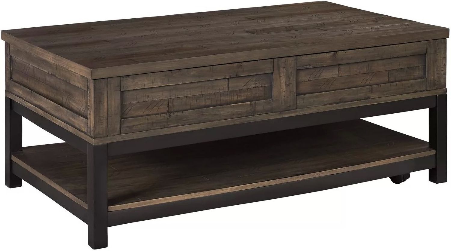 Johurst Grayish Brown Coffee Table Lift Top T4449