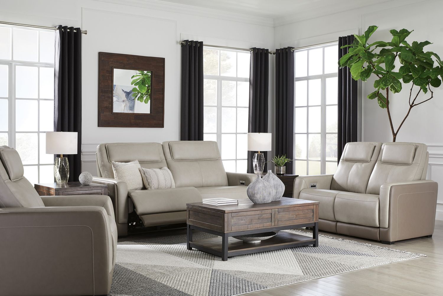 Johurst Grayish Brown Coffee Table Lift Top T4449