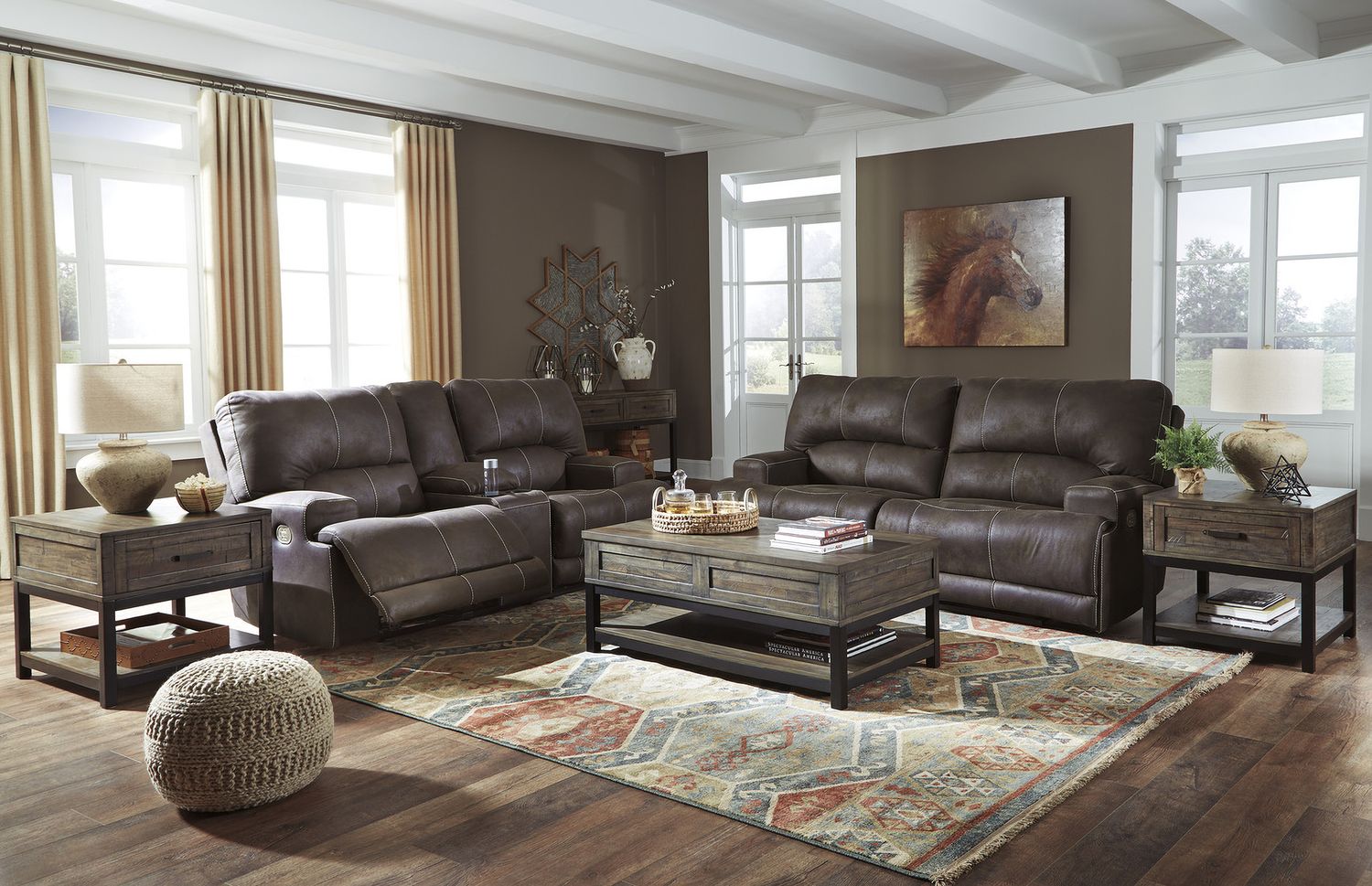 Johurst Grayish Brown Coffee Table Lift Top T4449