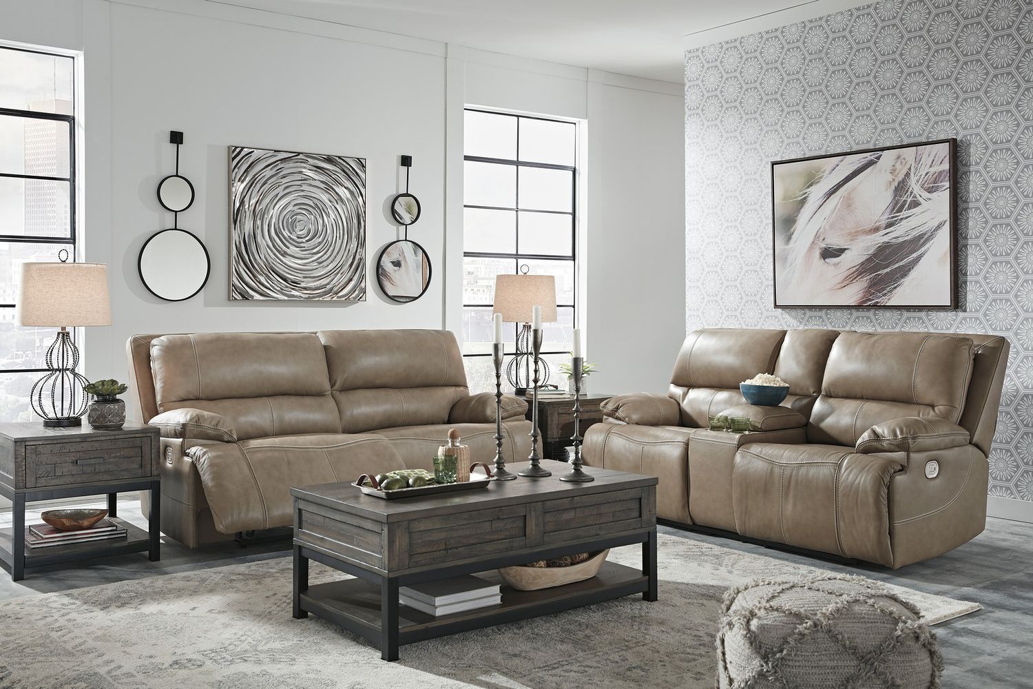 Johurst Grayish Brown Coffee Table Lift Top T4449
