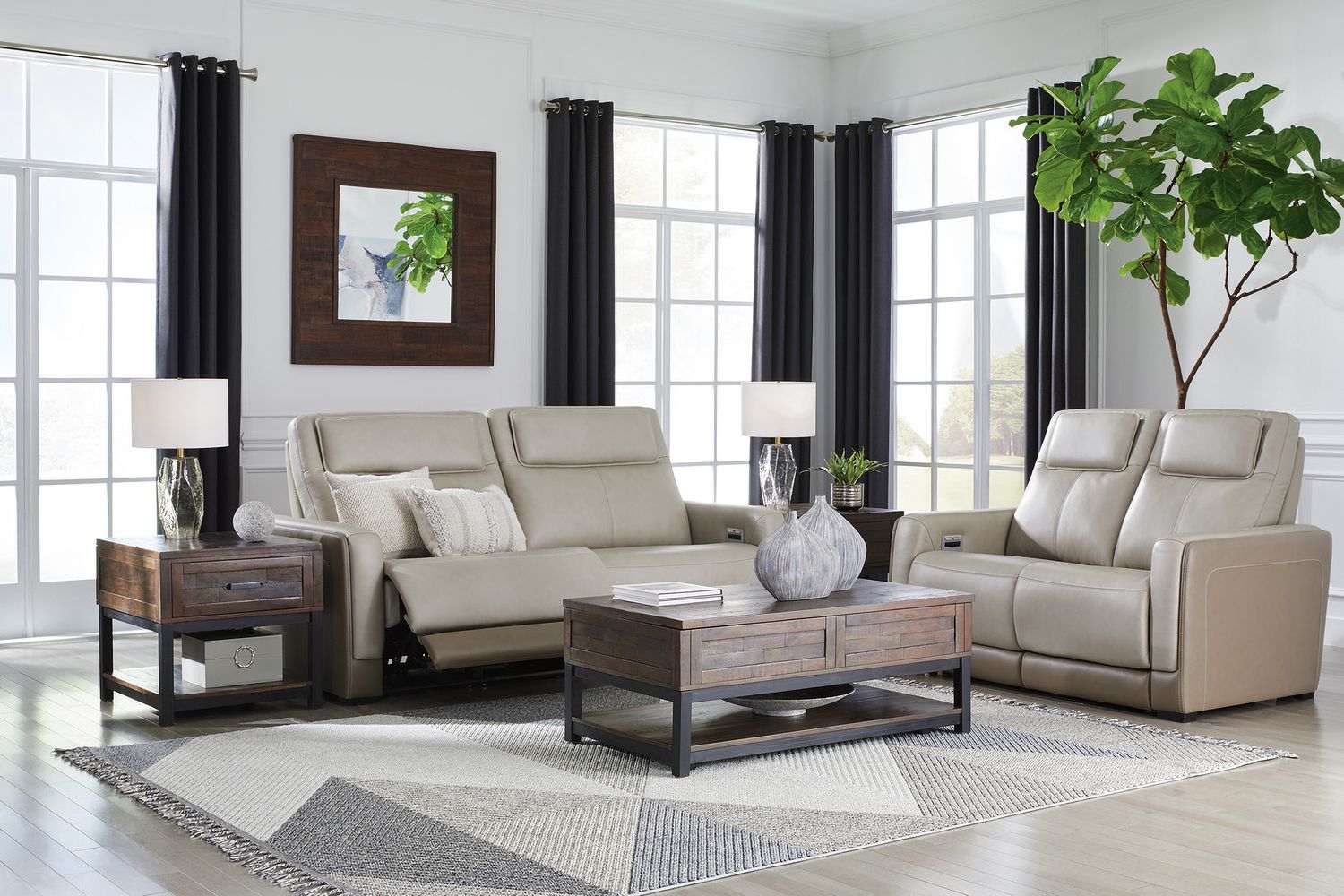 Johurst Grayish Brown Coffee Table Lift Top T4449