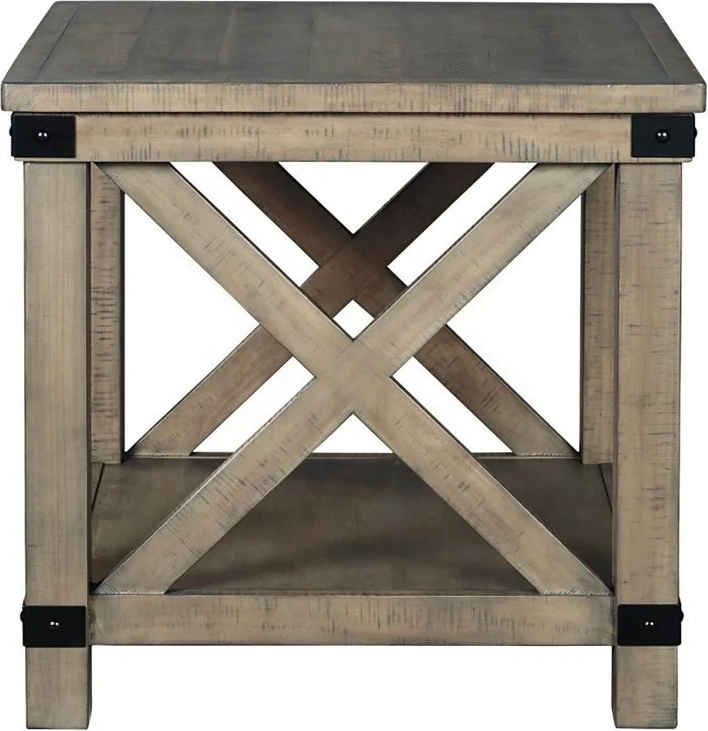 Aldwin Gray Rectangular 1 Shelf End Table T4573