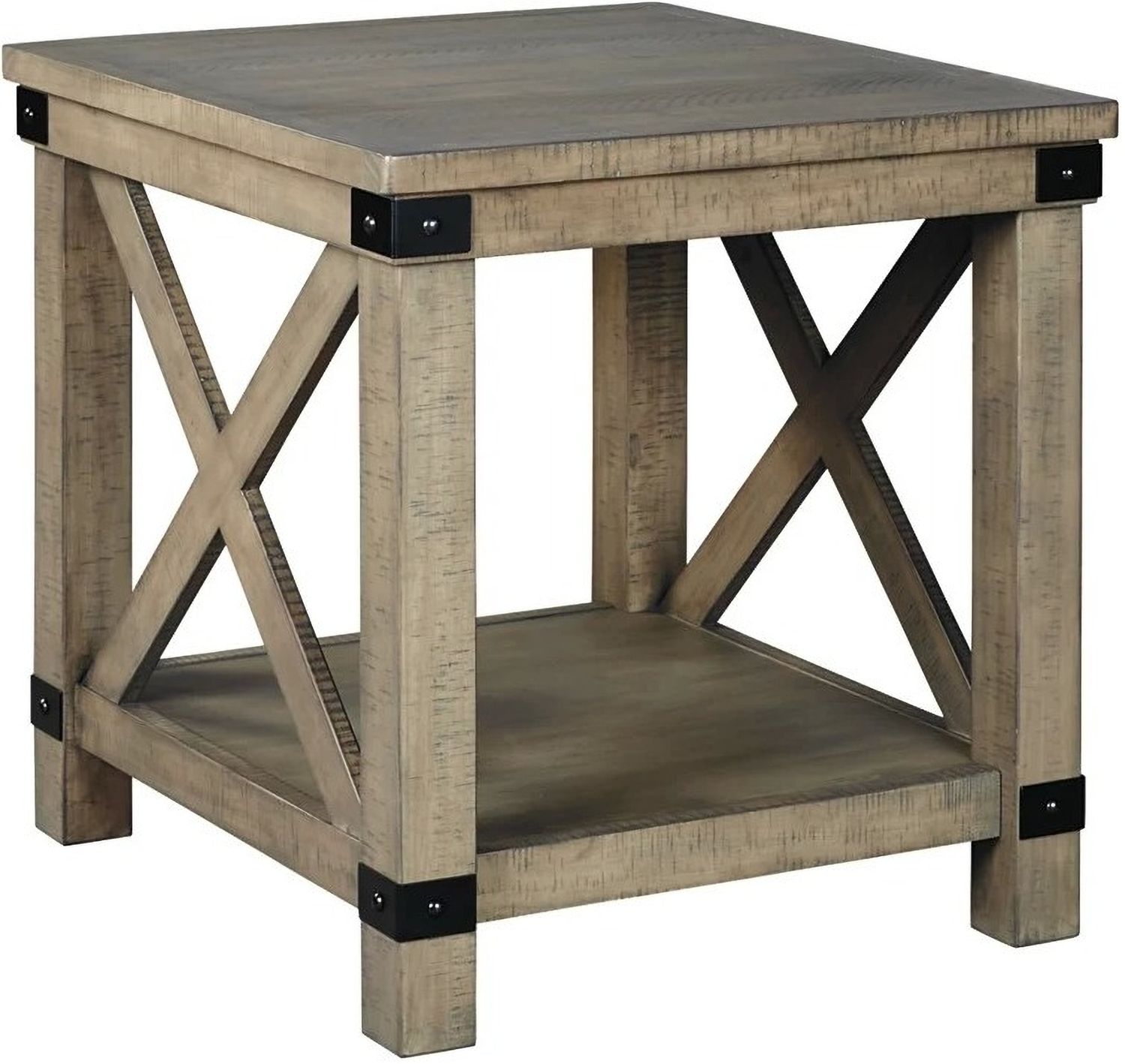 Aldwin Gray Rectangular 1 Shelf End Table T4573