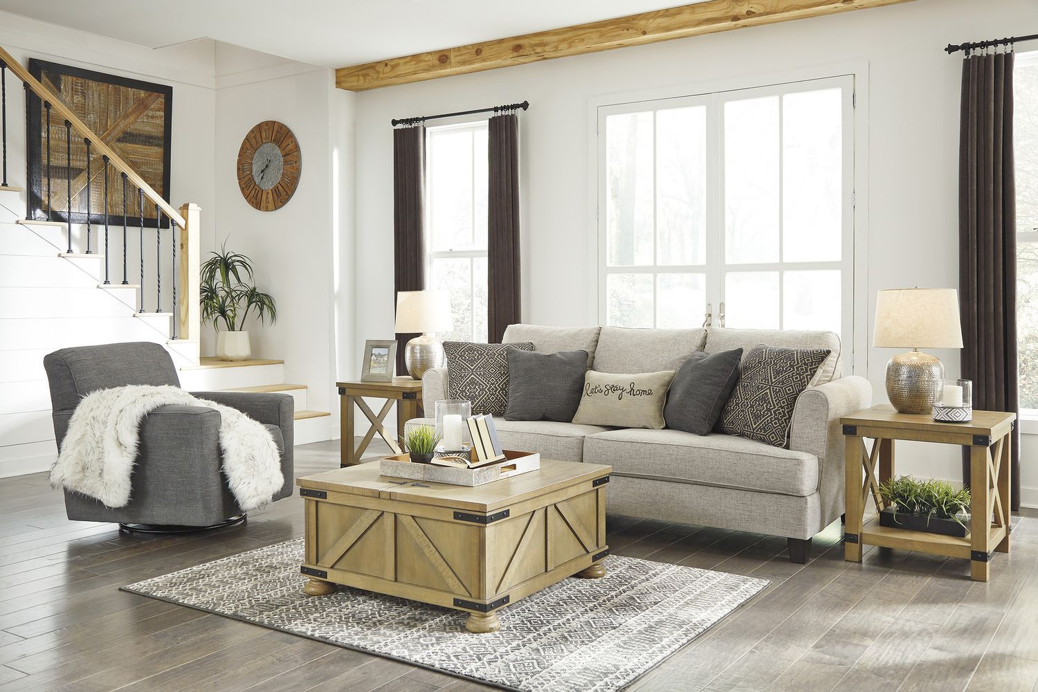 Aldwin Gray Rectangular 1 Shelf End Table T4573