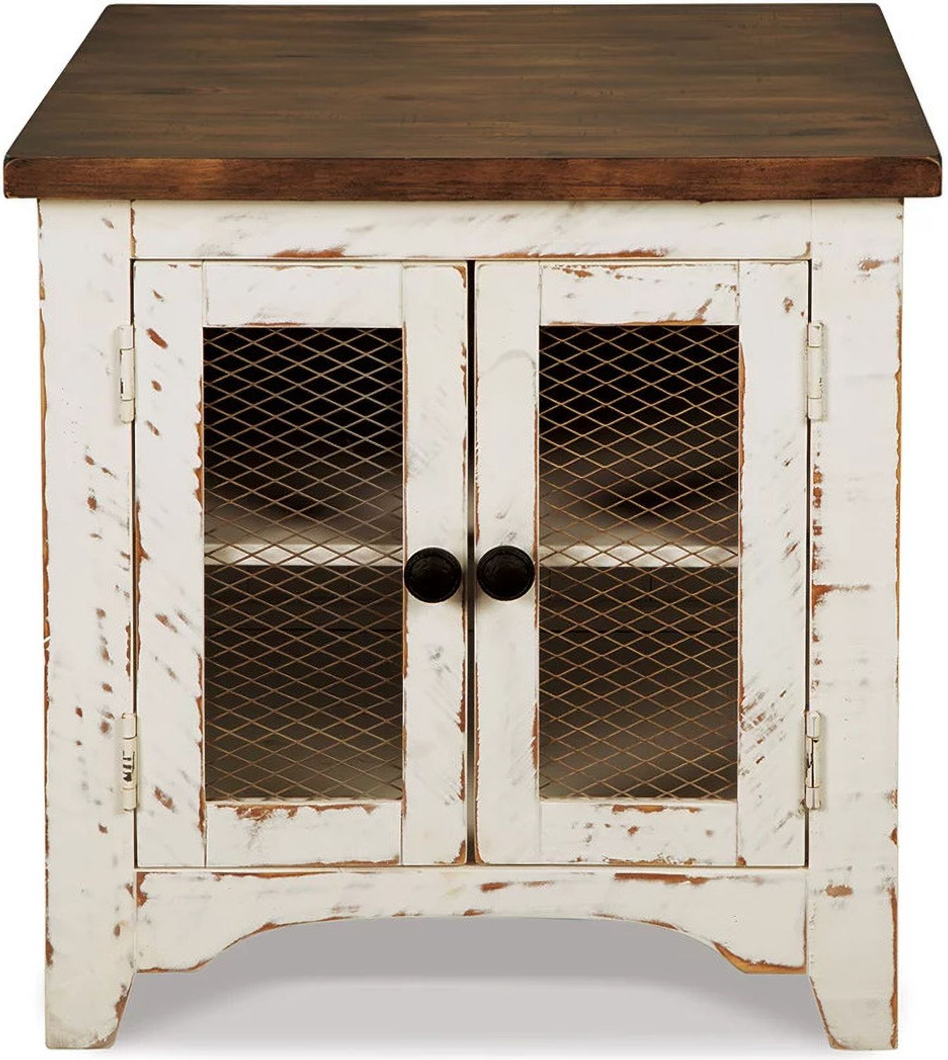 Wystfield White and Brown Rectangular End Table T4593