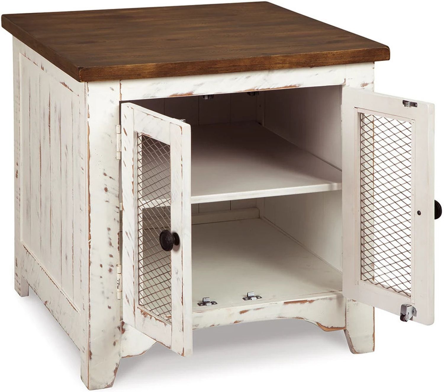 Wystfield White and Brown Rectangular End Table T4593
